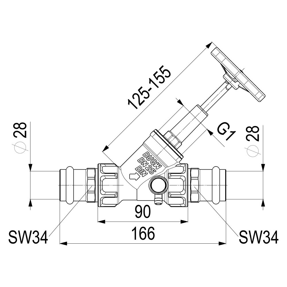 Schlösser Freistromventil mit Pressanschluss IG, Entleerung und steigender Sp... SCHLOESSER-0015182800001 4044997170984 (Abb. 2)