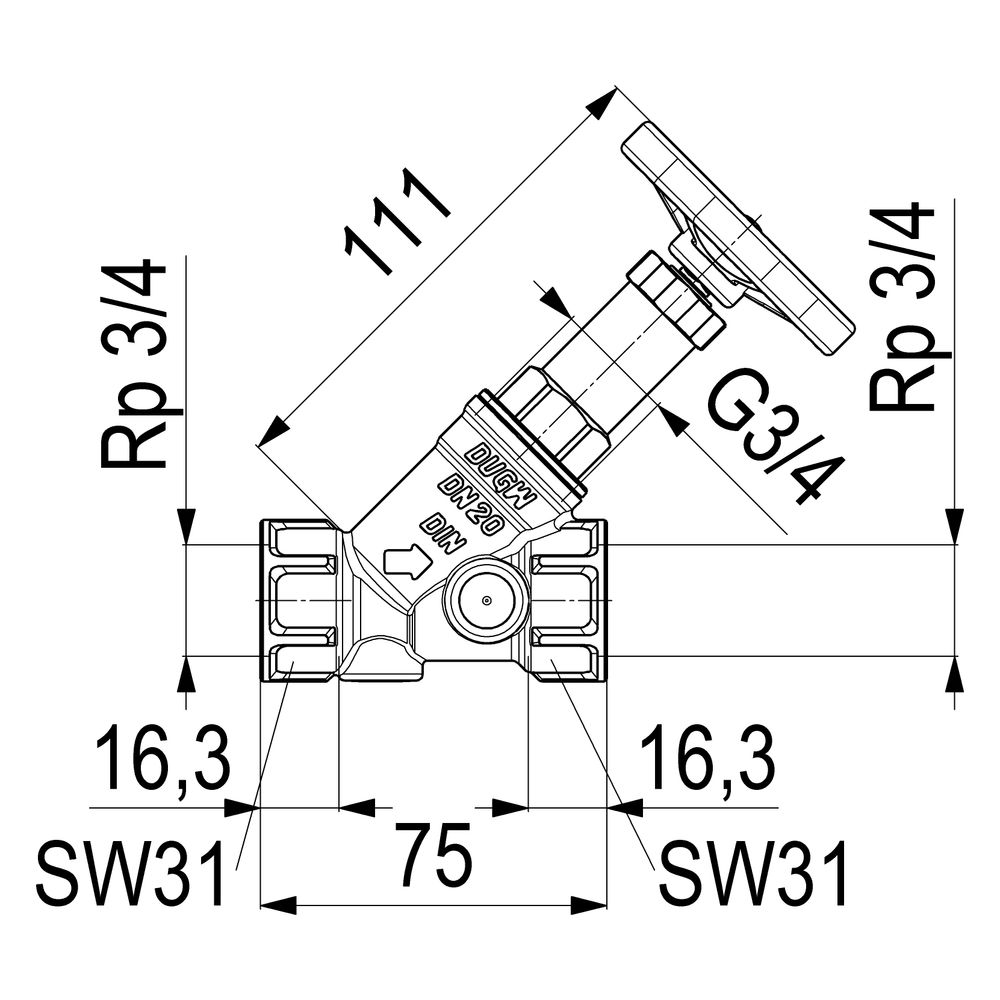 Schlösser Freistromventil Blue-tec mit Muffenanschluss, ohne Entleerung und m... SCHLOESSER-0015262000001 4044997114339 (Abb. 2)