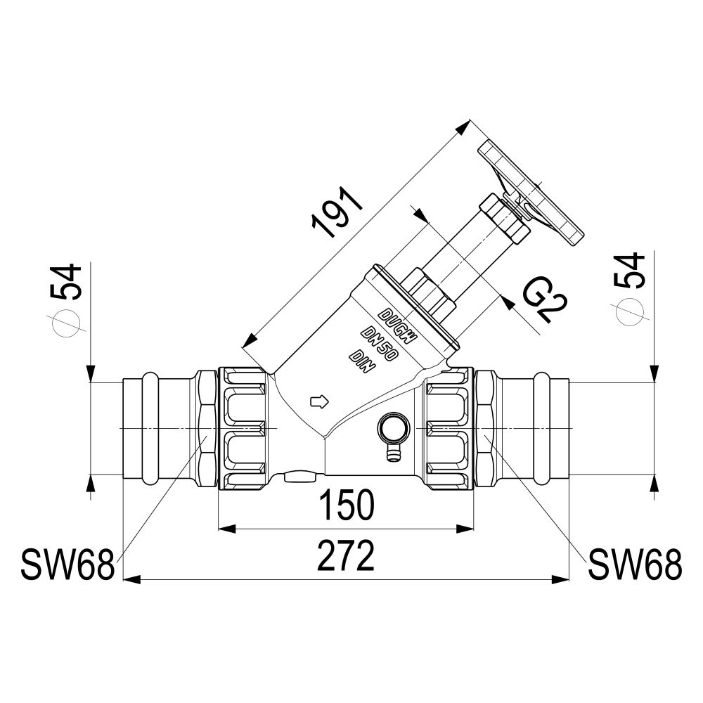 Schlösser Freistromventil mit Pressanschluss IG, Entleerung und nichtsteigend... SCHLOESSER-0015385400001 4044997171332 (Abb. 2)