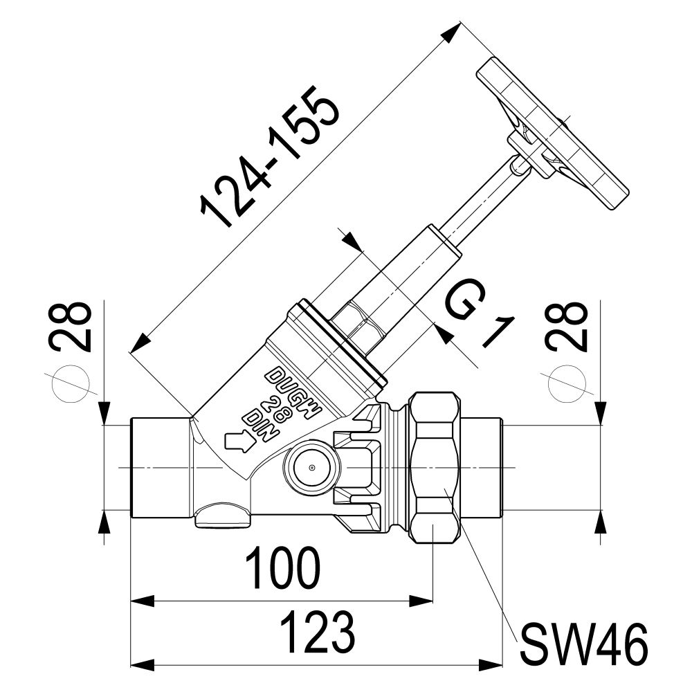 Schlösser Freistromventil ohne Entleerung, mit Lötverschraubung im Ausgang un... SCHLOESSER-0015402800001 4044997114742 (Abb. 3)