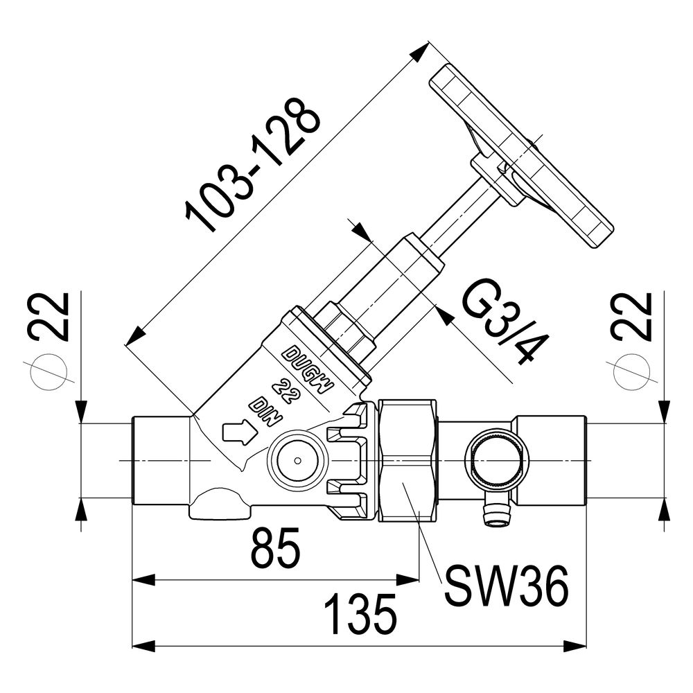 Schlösser KFR-Ventil mit Entleerung in der Verschraubung im Ausgang, mit stei... SCHLOESSER-0016452200001 4044997117866 (Abb. 2)