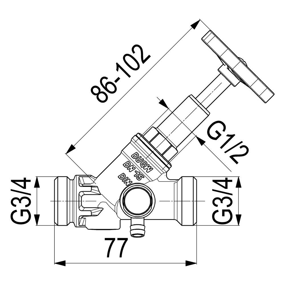 Schlösser Freistromventil mit Außengewinde MULTI, Entleerung und steigender S... SCHLOESSER-0015471500001 4044997115534 (Abb. 2)
