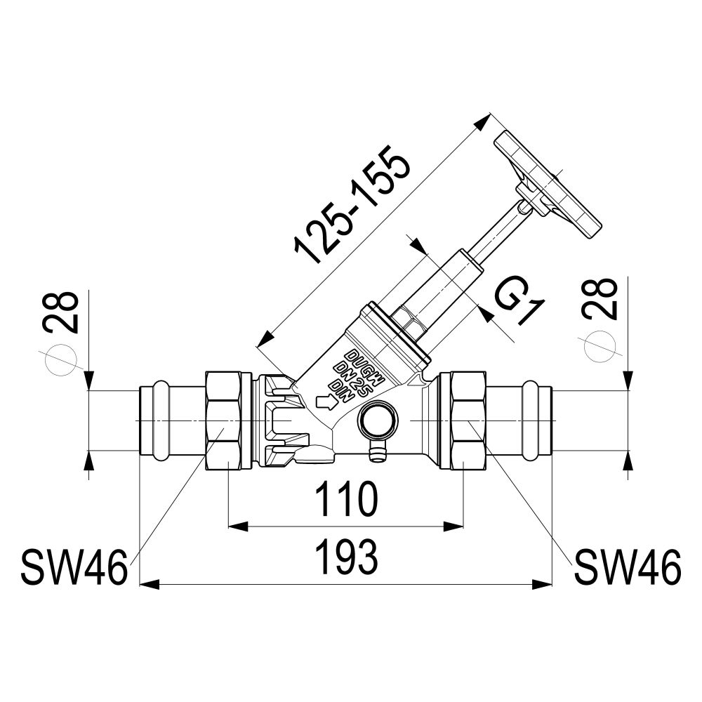 Schlösser Freistromventil mit Pressanschluss AG MULTI, Entleerung und steigen... SCHLOESSER-0015572800001 4044997171707 (Abb. 2)