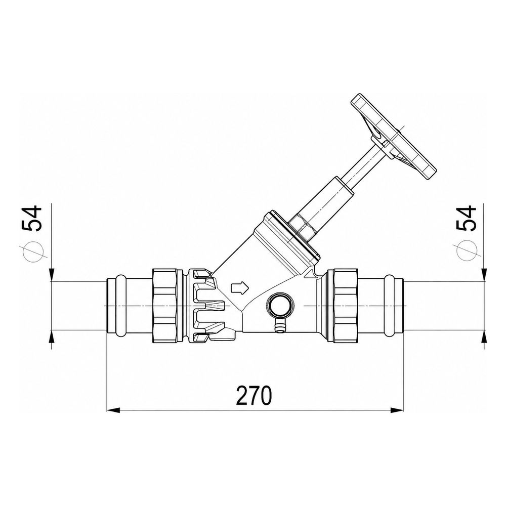 Schlösser Freistromventil mit Pressanschluss AG MULTI, Entleerung und steigen... SCHLOESSER-0015575400001 4044997171738 (Abb. 3)