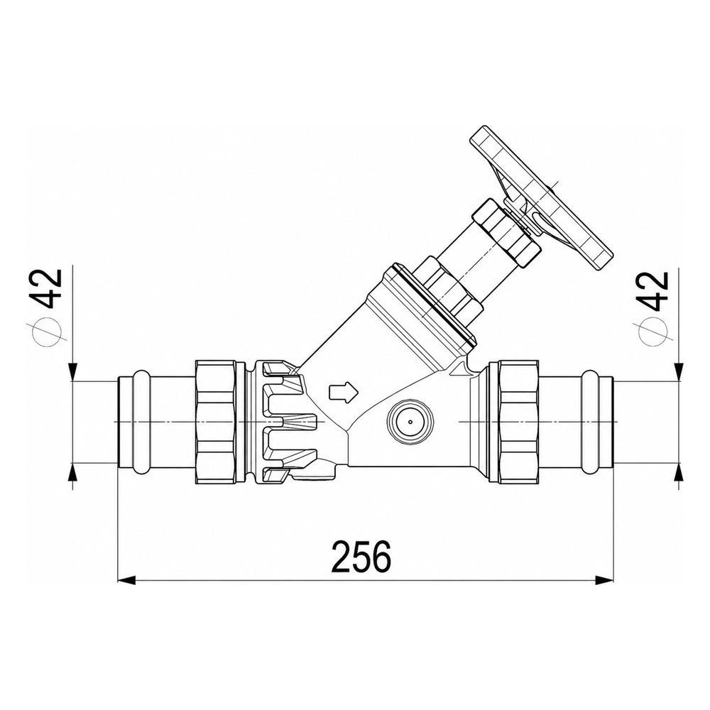 Schlösser Freistromventil mit Pressanschluss AG MULTI, ohne Entleerung und mi... SCHLOESSER-0015824200001 4044997116340 (Abb. 3)