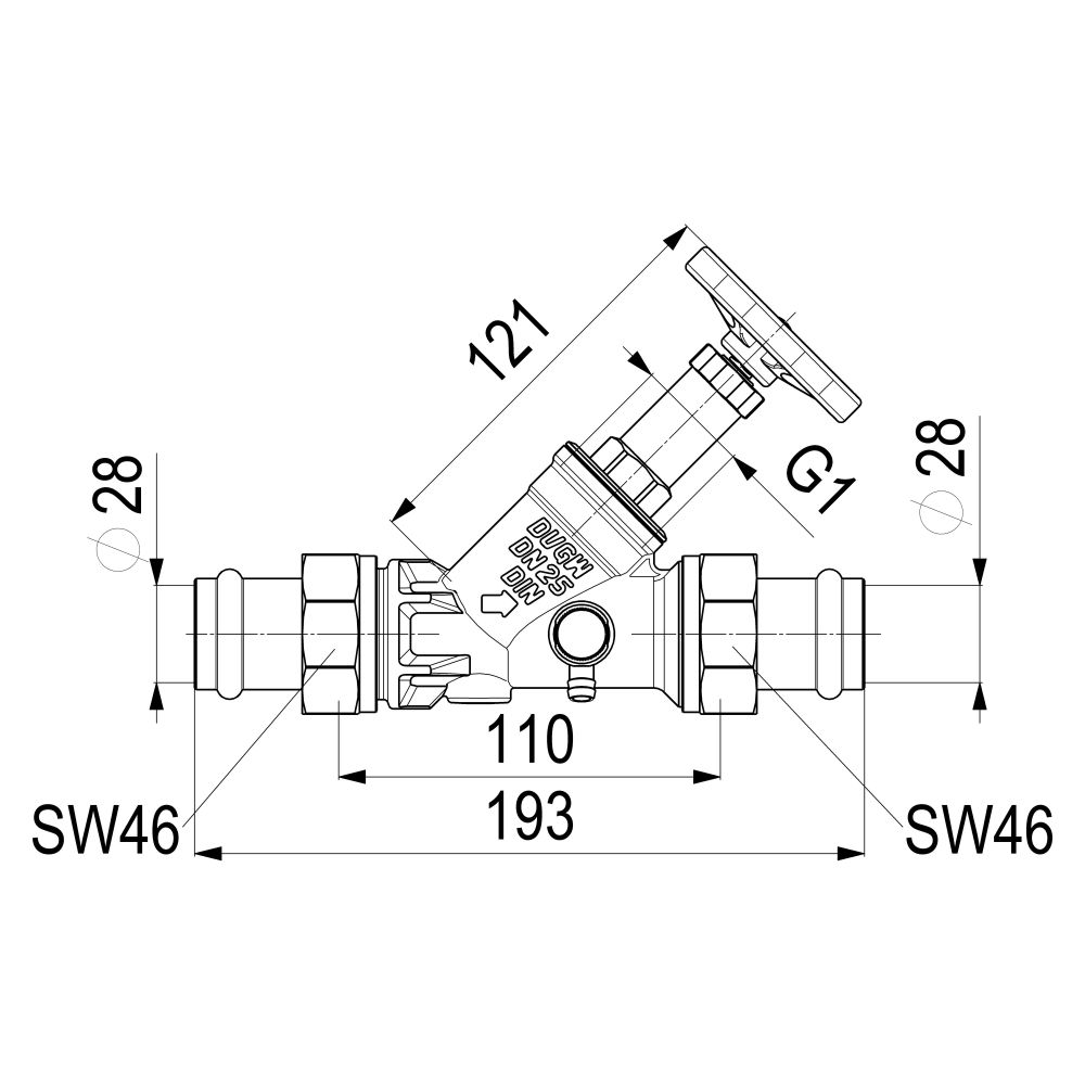 Schlösser Freistromventil mit Pressanschluss AG MULTI, Entleerung und nichtst... SCHLOESSER-0015872800001 4044997172094 (Abb. 2)