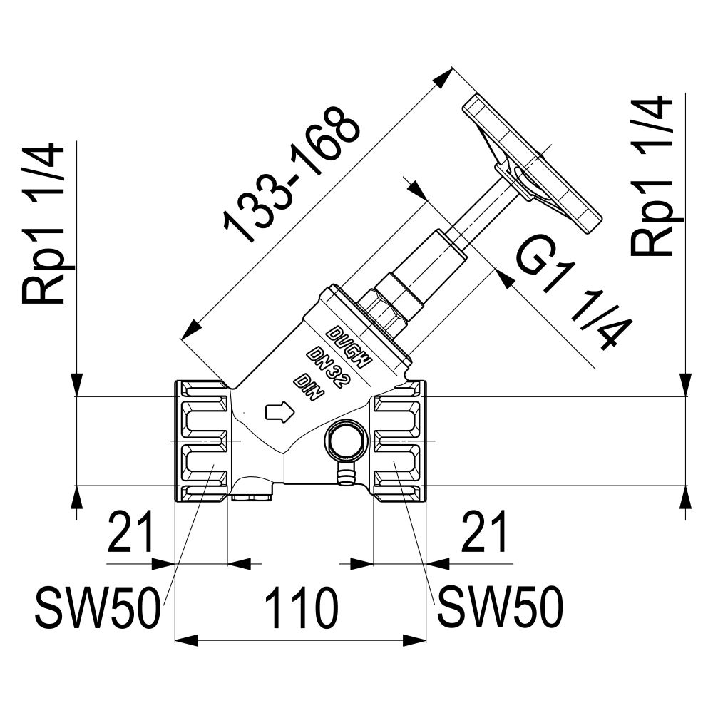 Schlösser KFR-Ventil mit Muffenanschluss, Entleerung und steigender Spindel, ... SCHLOESSER-0016203200001 4044997116968 (Abb. 2)