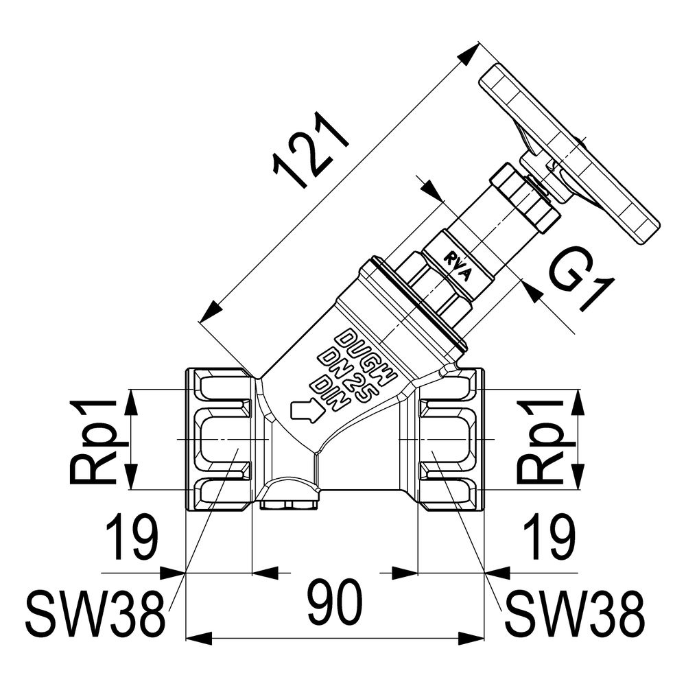 Schlösser KFR-Ventil mit Muffenanschluss, ohne Entleerung und mit nichtsteige... SCHLOESSER-0016252500001 4044997117255 (Abb. 2)