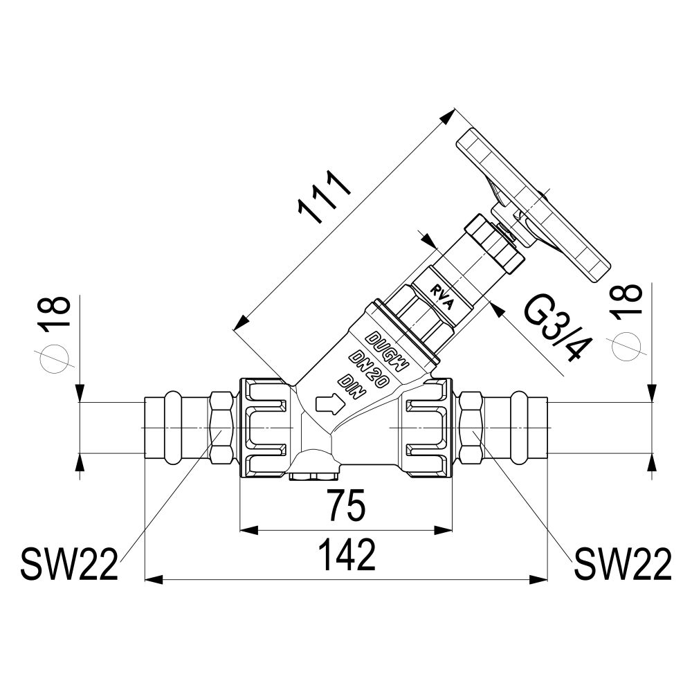 Schlösser KFR-Ventil Blue-tec mit Pressanschluss IG, ohne Entleerung und mit ... SCHLOESSER-0016291800001 4044997172384 (Abb. 2)