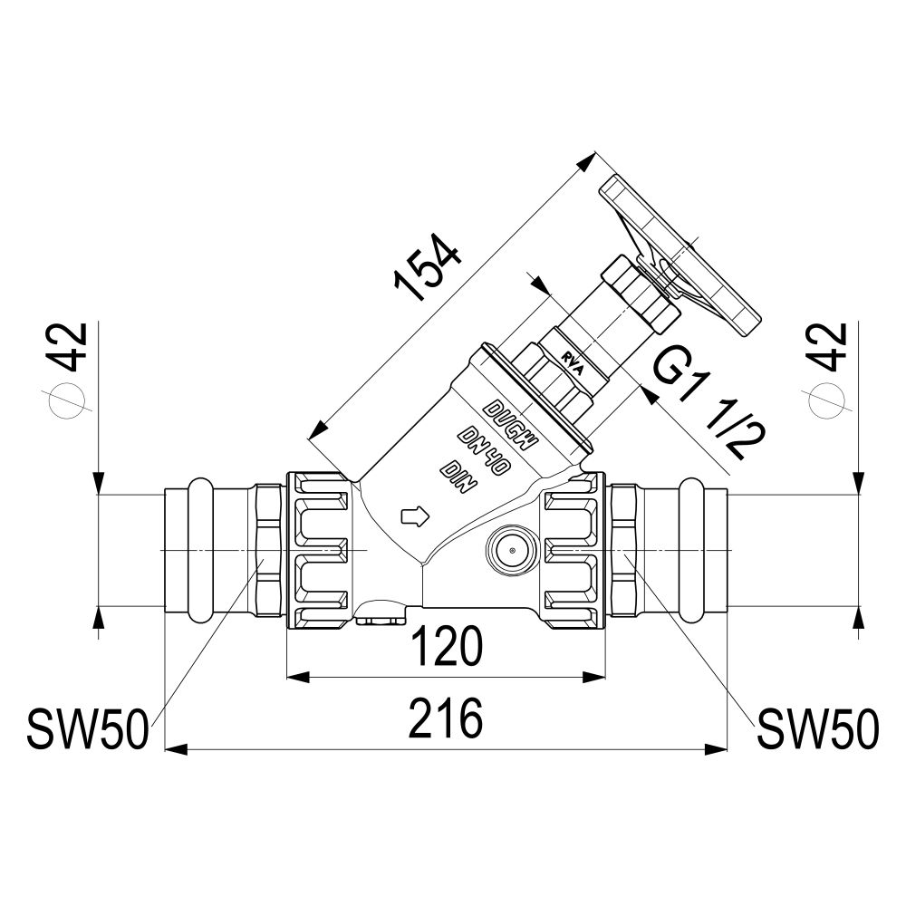 Schlösser KFR-Ventil Blue-tec mit Pressanschluss IG, ohne Entleerung und mit ... SCHLOESSER-0016294200001 4044997172421 (Abb. 2)