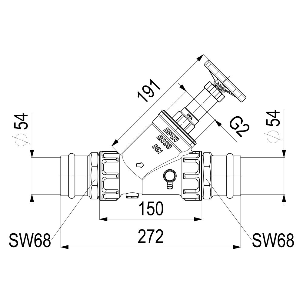 Schlösser KFR-Ventil mit Pressanschluss IG, Entleerung und nichtsteigender Sp... SCHLOESSER-0016385400001 4044997172513 (Abb. 2)