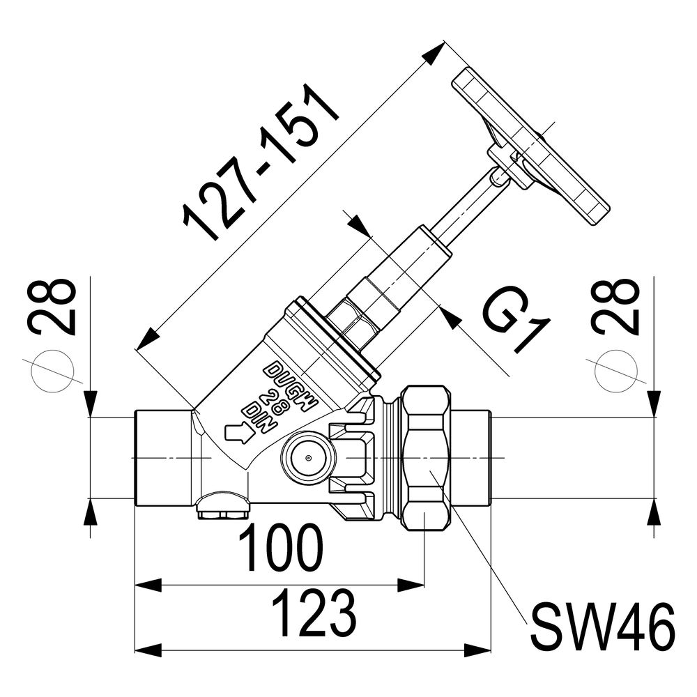 Schlösser KFR-Ventil ohne Entleerung, mit Lötverschraubung im Ausgang und ste... SCHLOESSER-0016402800001 4044997117774 (Abb. 3)