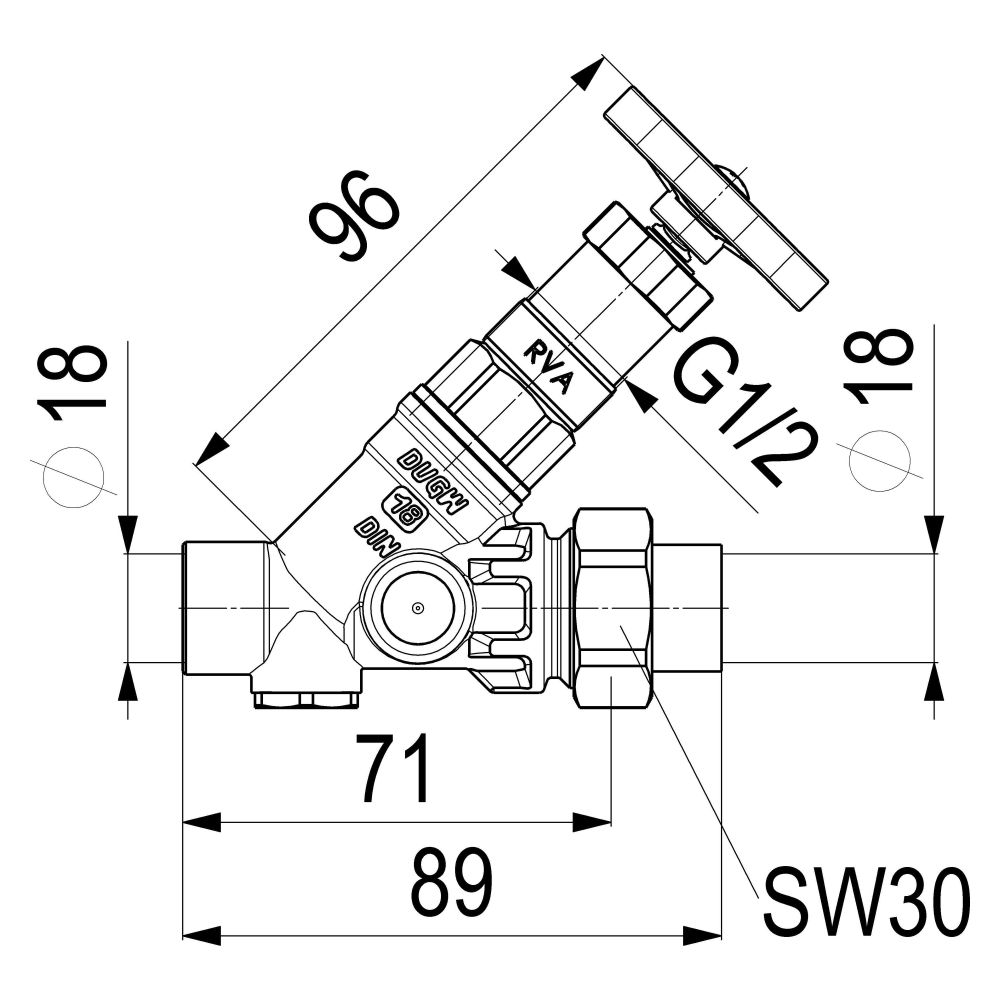 Schlösser KFR-Ventil ohne Entleerung, mit Lötverschraubung im Ausgang und nic... SCHLOESSER-0016701800001 4044997118047 (Abb. 3)