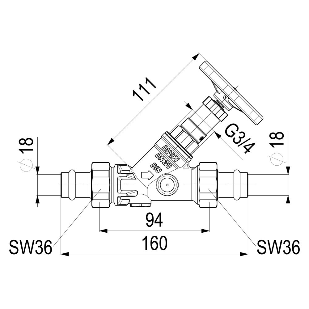 Schlösser KFR-Ventil mit Pressanschluss AG MULTI, ohne Entleerung und mit nic... SCHLOESSER-0016821800001 4044997172704 (Abb. 2)