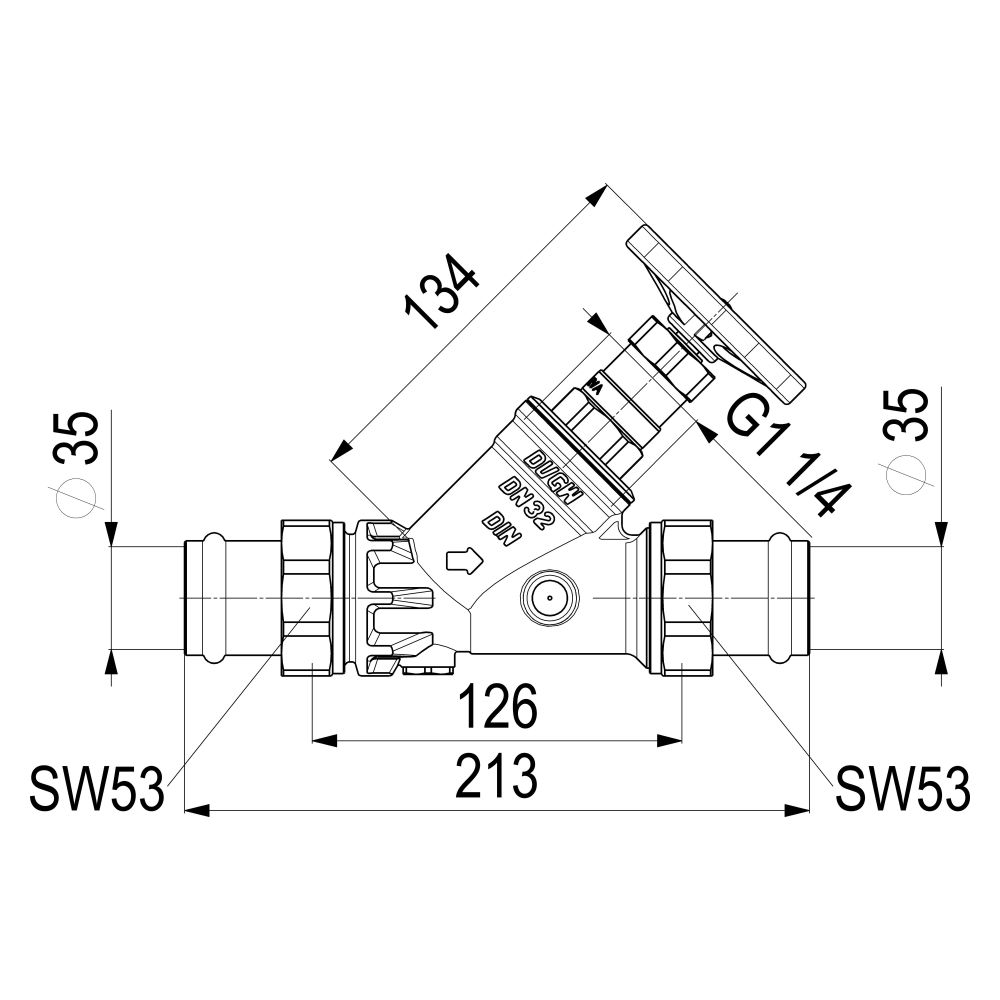 Schlösser KFR-Ventil mit Pressanschluss AG MULTI, ohne Entleerung und mit nic... SCHLOESSER-0016823500001 4044997172766 (Abb. 2)