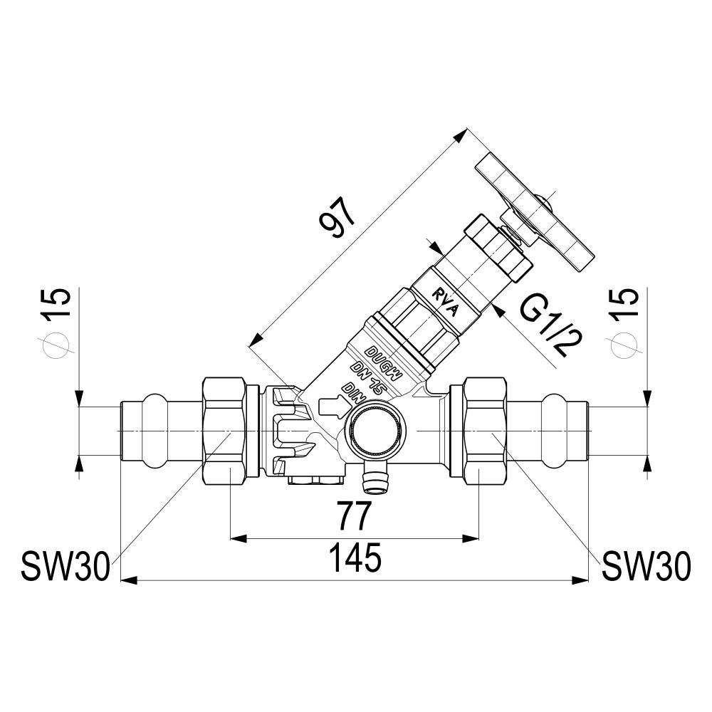 Schlösser KFR-Ventil Blue-tec mit Pressanschluss AG MULTI, Entleerung und nic... SCHLOESSER-0016891500001 4044997173077 (Abb. 2)