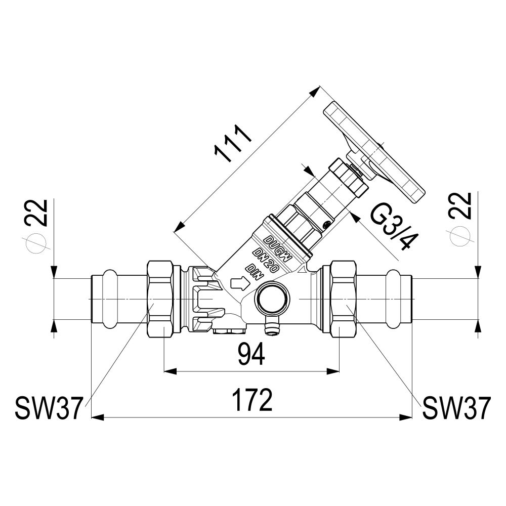 Schlösser KFR-Ventil mit Pressanschluss AG MULTI, Entleerung und nichtsteigen... SCHLOESSER-0016872200001 4044997172964 (Abb. 2)