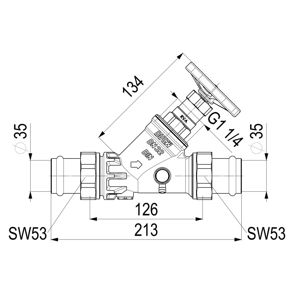 Schlösser KFR-Ventil mit Pressanschluss AG MULTI, Entleerung und nichtsteigen... SCHLOESSER-0016873500001 4044997173039 (Abb. 2)