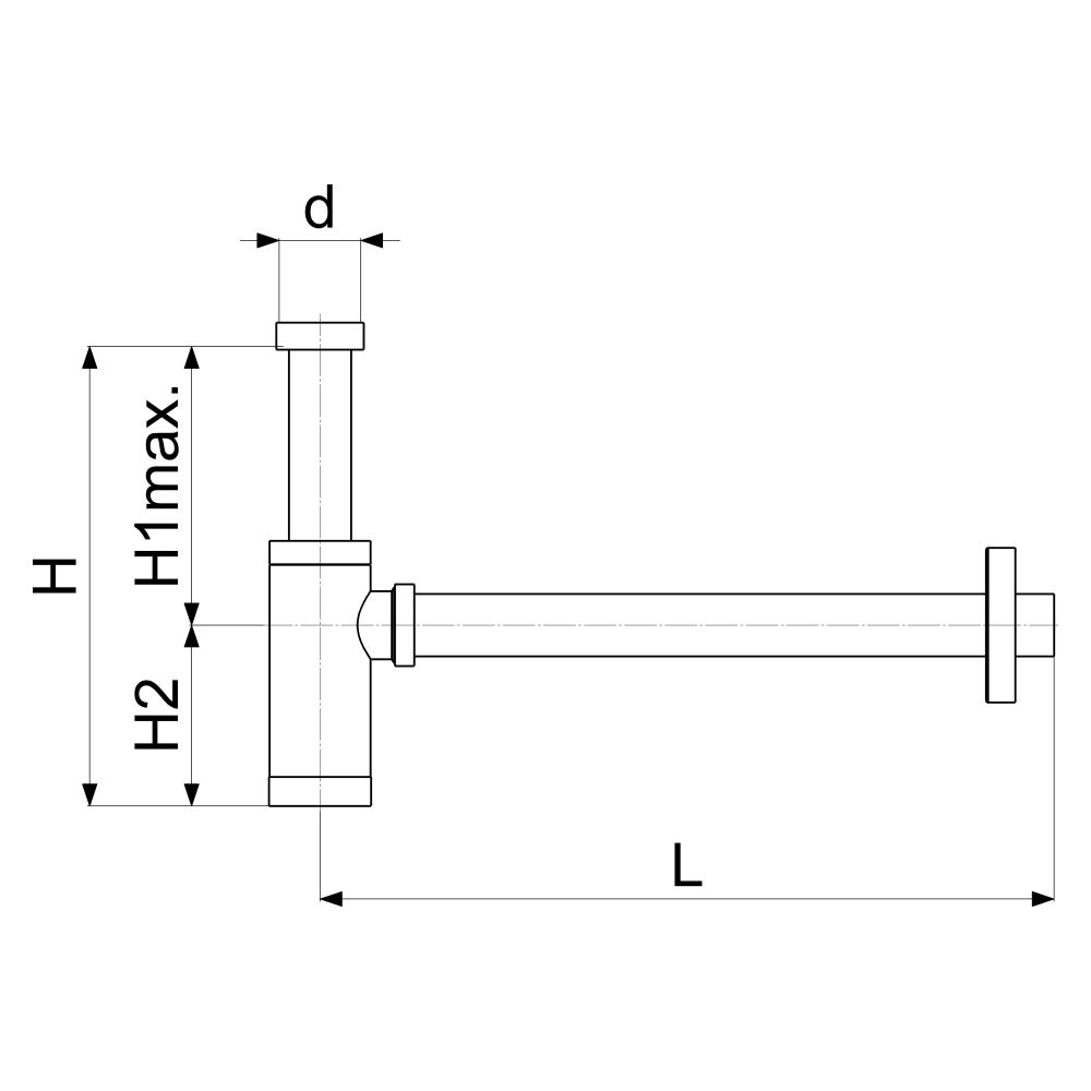 Schlösser Siphon Style de Luxe, Massiv, mit gegossener Tasse, Mattschwarz... SCHLOESSER-0017423270001 4044997269541 (Abb. 2)