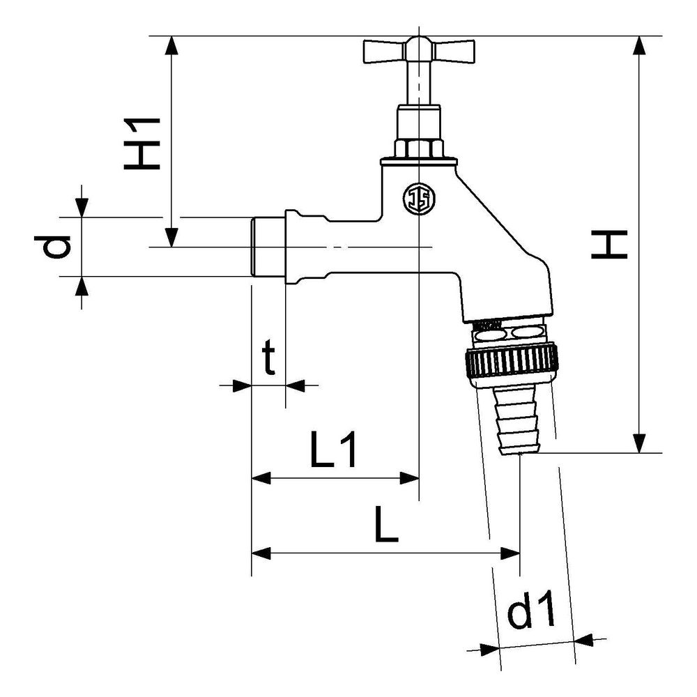 Schlösser Auslaufventil mit Rohrbelüfter, Schlauchverschraubung, ohne RV, mit... SCHLOESSER-0017511520001 4044997120835 (Abb. 2)