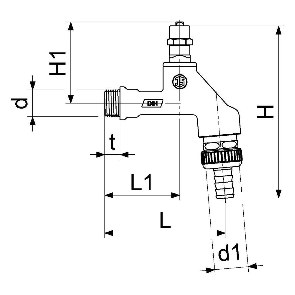 Schlösser Auslaufventil mit Rohrbelüfter, RV, Schlauchverschraubung und Steck... SCHLOESSER-0017541550001 4044997120927 (Abb. 2)