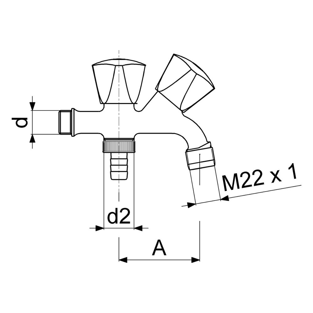 Schlösser Waschgeräte-Kombiventil mit Schlauchverschraubung, Perlator und Dre... SCHLOESSER-0017771550001 4044997121191 (Abb. 2)