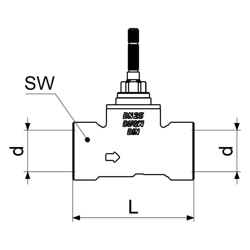 Schlösser Unterputzventil variabel, mit Einbauhilfe, DN 25, 1"... SCHLOESSER-0017922500001 4044997244944 (Abb. 2)