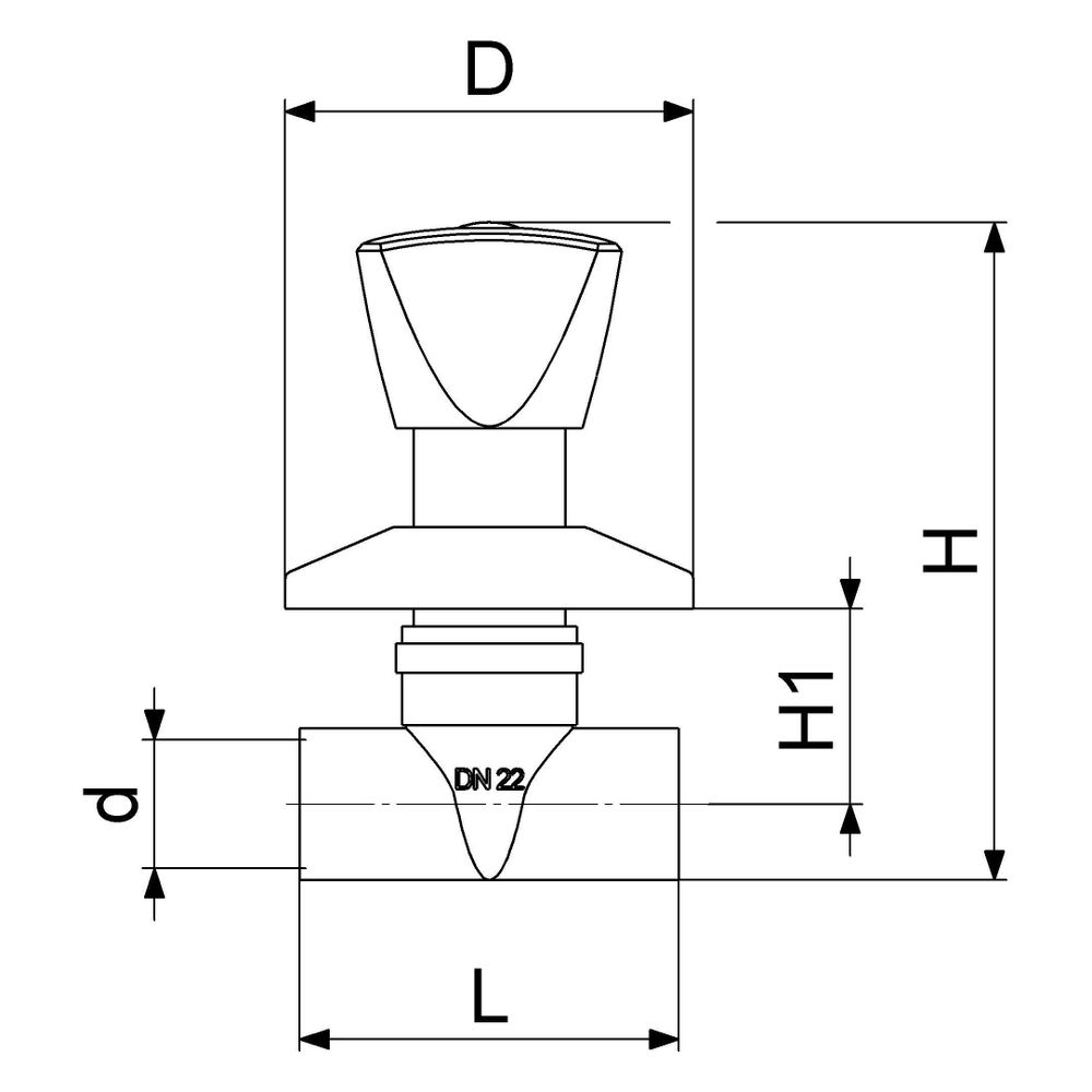 Schlösser Unterputzventil mit Dreikanthaubengriff, Lötanschluss 22mm, Messing... SCHLOESSER-0017962200001 4044997121436 (Abb. 2)