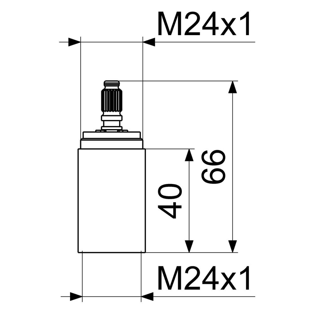 Schlösser Verlängerung für Unterputzventil, variabel, M24x1x40mm... SCHLOESSER-0017980400001 4044997185759 (Abb. 2)