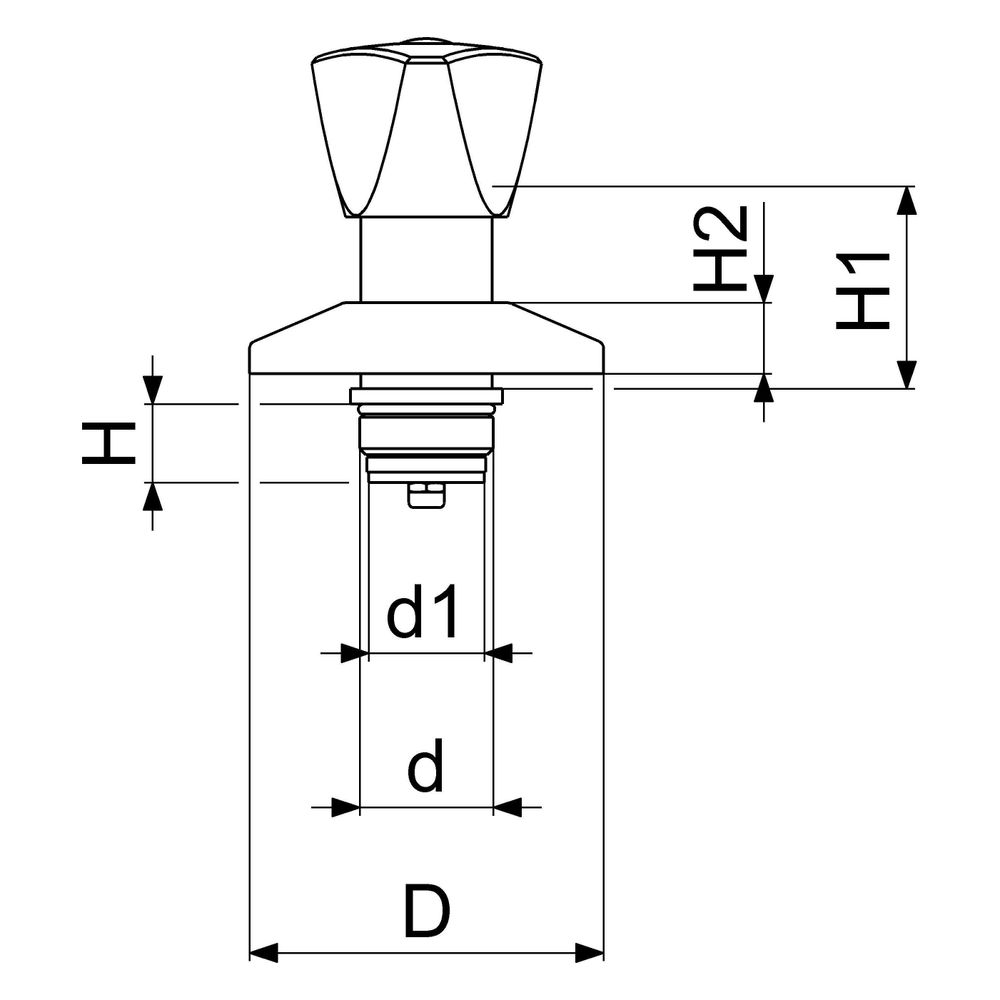 Schlösser Unterputzventil-Oberteil mit Dreikantgriff, mit Hülse und Rosette, ... SCHLOESSER-0018042000001 4044997173619 (Abb. 2)
