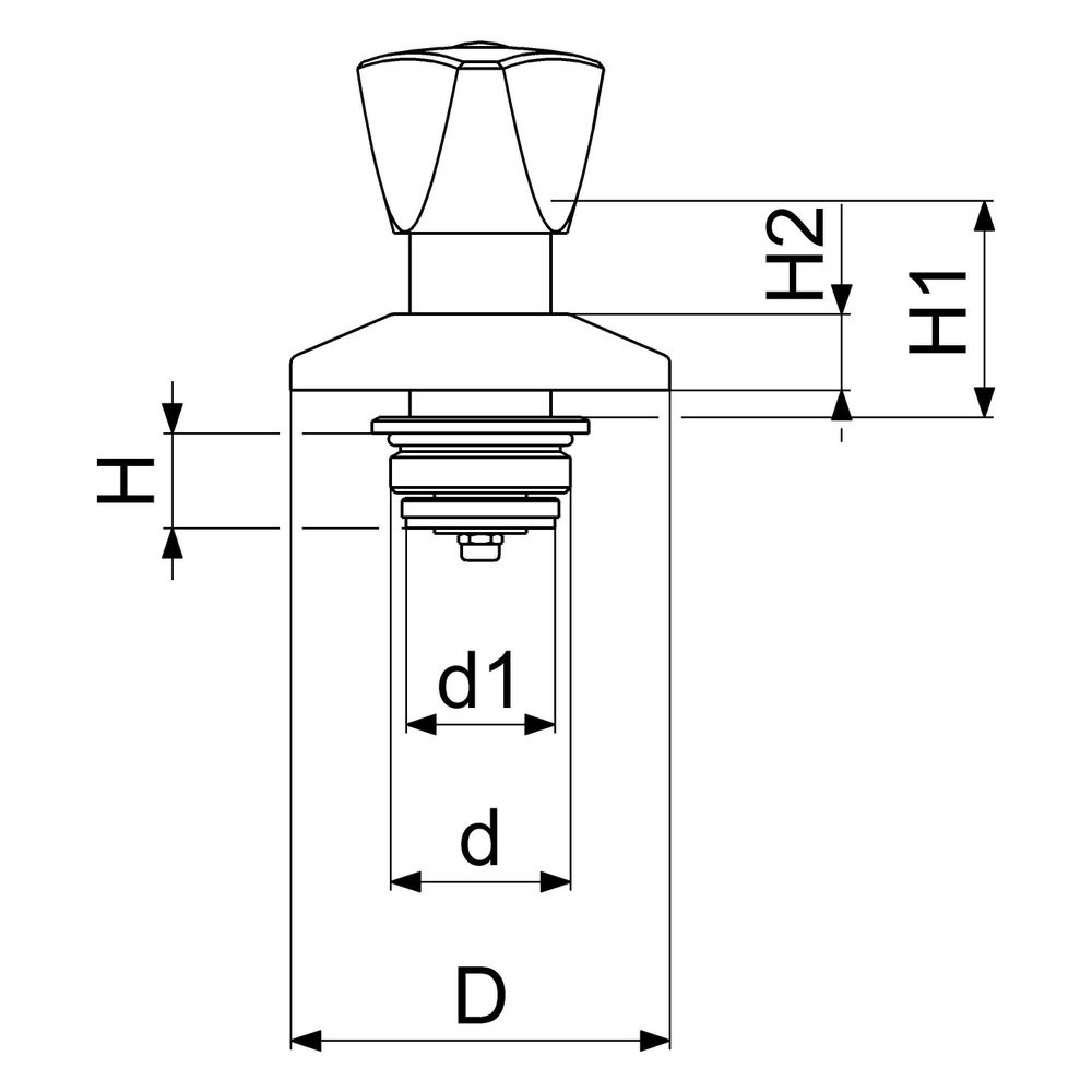 Schlösser Unterputzventil-Oberteil mit Dreikantgriff, mit Hülse und Rosette, ... SCHLOESSER-0018042500001 4044997181232 (Abb. 2)