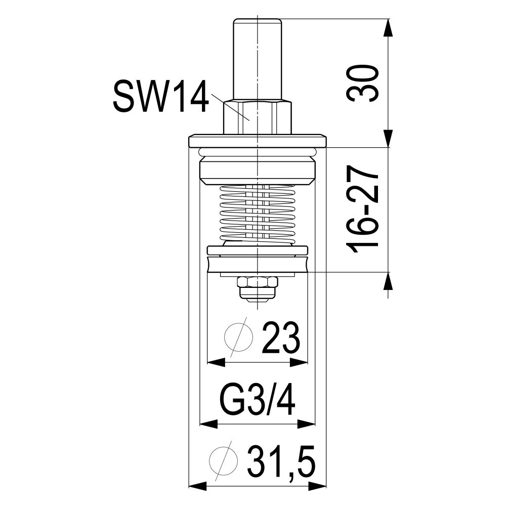 Schlösser Oberteil für Rückschlagventil, DN 20, 3/4", EPDM-Dichtung, Messing... SCHLOESSER-0018082000001 4044997122532 (Abb. 2)