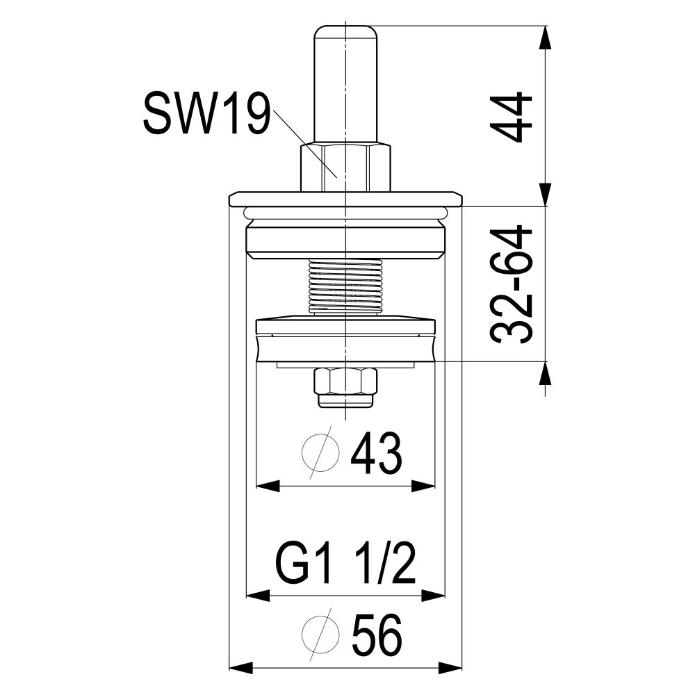 Schlösser Oberteil für Rückschlagventil, DN 40, 1 1/2", EPDM-Dichtung, Messin... SCHLOESSER-0018084000001 4044997122624 (Abb. 3)
