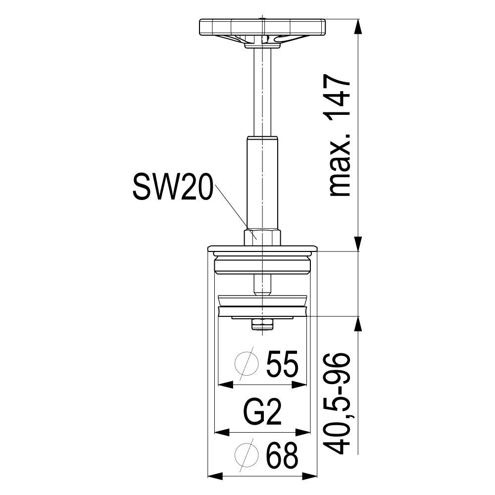 Schlösser Fettkammer-Oberteil für Schrägsitzventil mit steigender Spindel, DN... SCHLOESSER-0018145000001 4044997122938 (Abb. 2)
