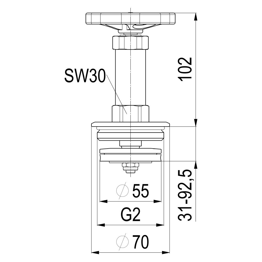 Schlösser Fettkammer-Oberteil für Freistromventil DIN 3502 mit nichtsteigende... SCHLOESSER-0018185000001 4044997124918 (Abb. 2)
