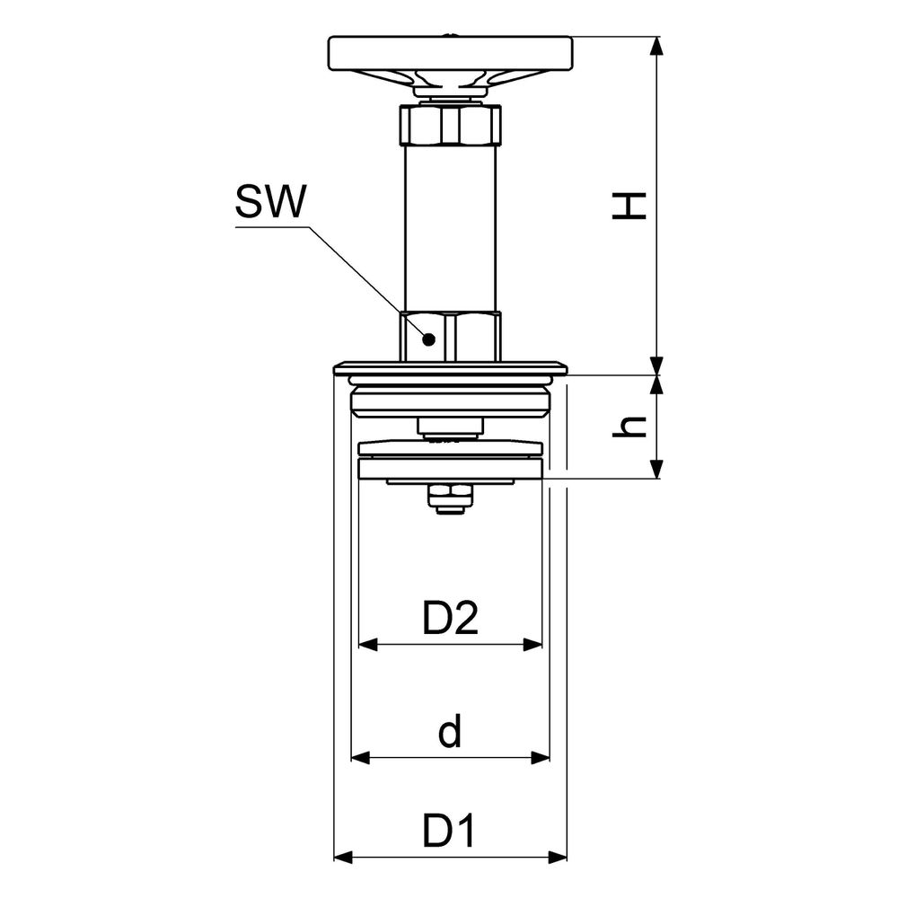 Schlösser Fettkammer-Oberteil für Freistromventil DIN 3502 mit nichtsteigende... SCHLOESSER-0018186500002 4044997125021 (Abb. 2)