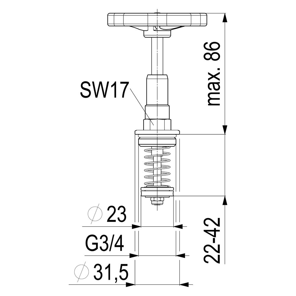 Schlösser Fettkammer-Oberteil für KFR-Ventil DIN 3502 mit steigender Spindel,... SCHLOESSER-0018192000001 4044997125106 (Abb. 2)