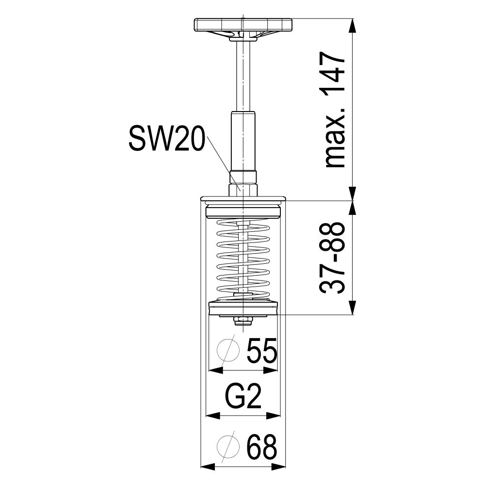 Schlösser Fettkammer-Oberteil für KFR-Ventil DIN 3502 mit steigender Spindel,... SCHLOESSER-0018195000001 4044997125458 (Abb. 2)