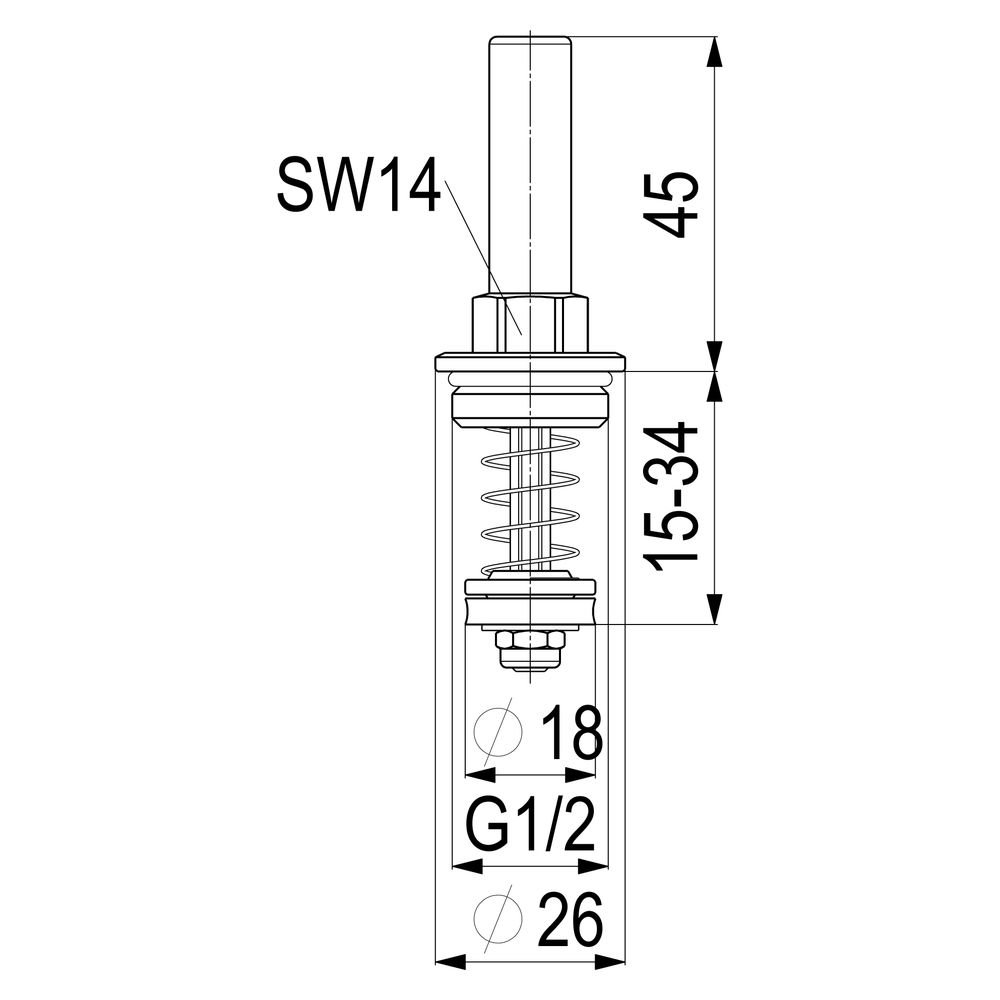 Schlösser Oberteil mit Rückflussverhinderer, DN 15, 1/2", Messing, DIN-DVGW... SCHLOESSER-0018201500001 4044997174005 (Abb. 2)