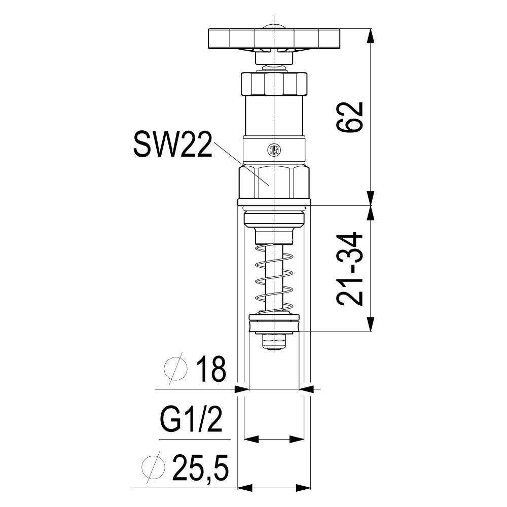 Schlösser Fettkammer-Oberteil für KFR-Ventil DIN 3502 mit nichtsteigender Spi... SCHLOESSER-0018211500001 4044997125588 (Abb. 2)