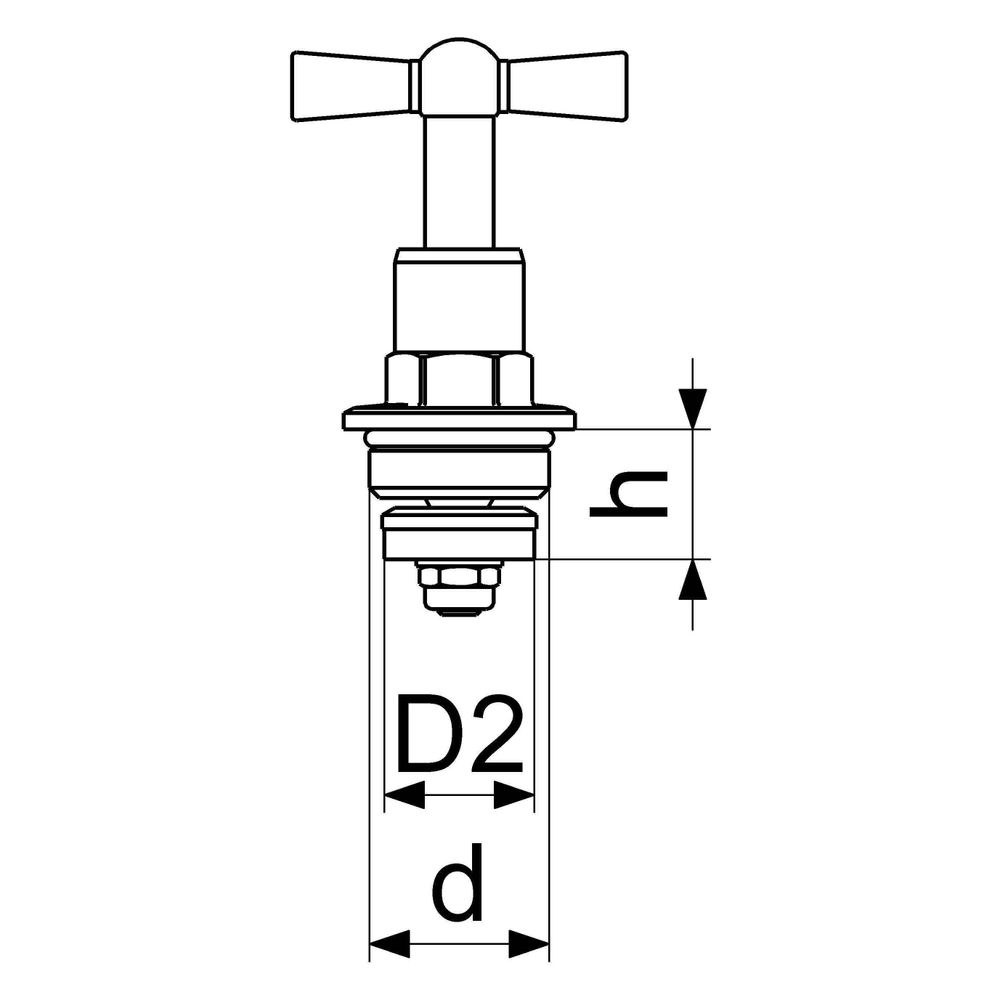 Schlösser Knebel-Oberteil mit O-Ring, DN 20, 3/4", matt verchromt... SCHLOESSER-0018222020001 4044997174173 (Abb. 2)