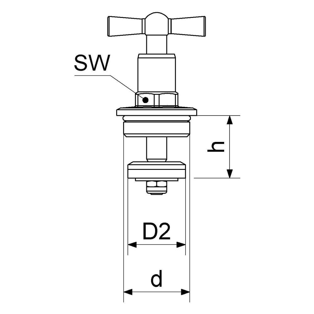 Schlösser Knebel-Oberteil mit O-Ring, DN 20, 3/4", poliert verchromt... SCHLOESSER-0018222050001 4044997126356 (Abb. 2)