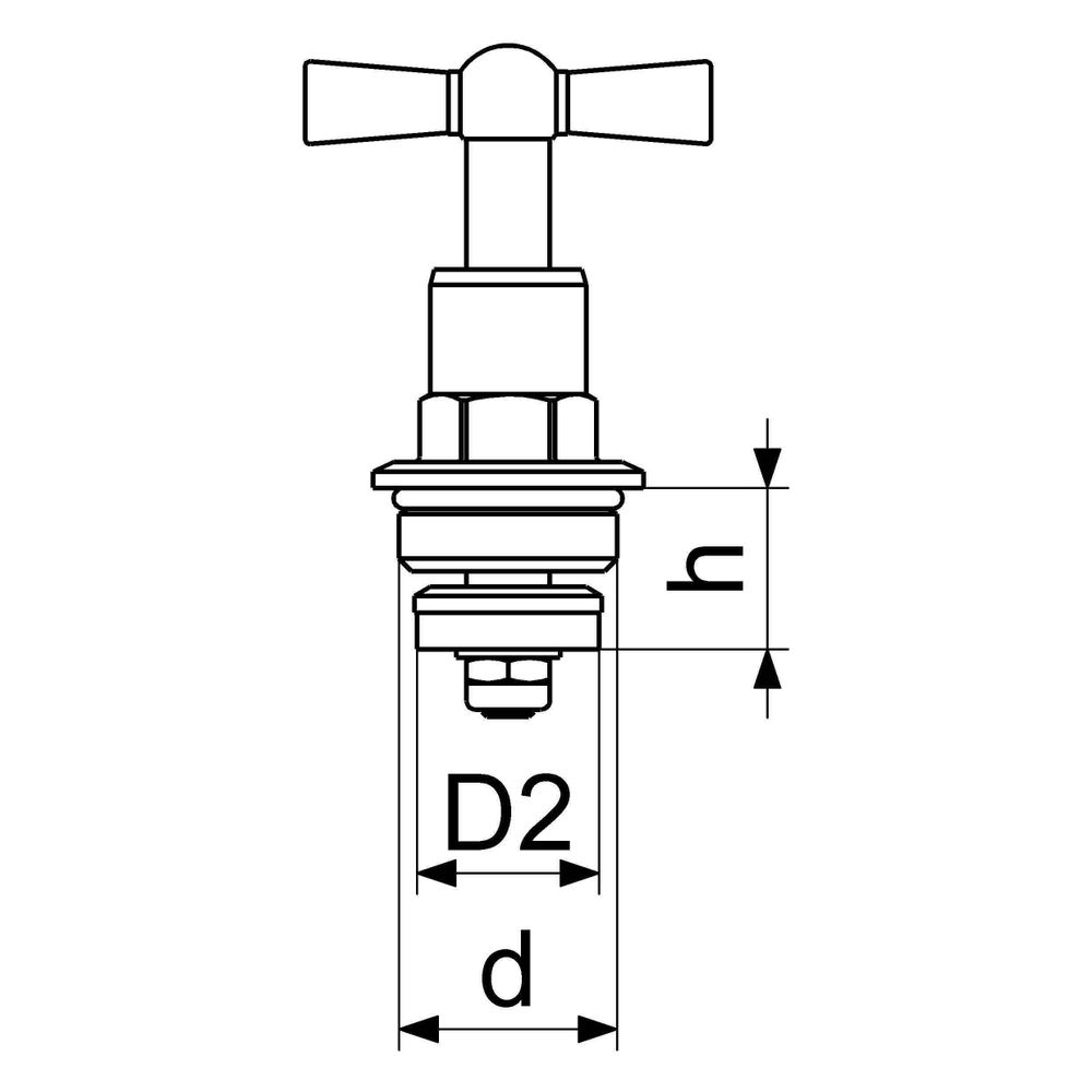 Schlösser Knebel-Oberteil mit Rückschlagkegel, DN 15, 1/2", poliert verchromt... SCHLOESSER-0018251550001 4044997126530 (Abb. 2)