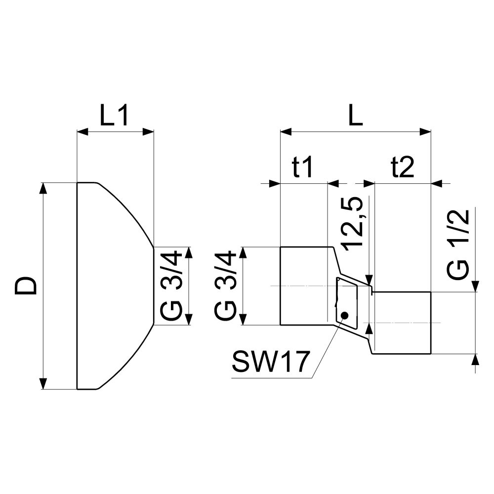 Schlösser S-Anschluss-Set, DN 20, bestehend aus 2x Anschluss-Stück und Rosett... SCHLOESSER-0018401530001 4044997127353 (Abb. 2)