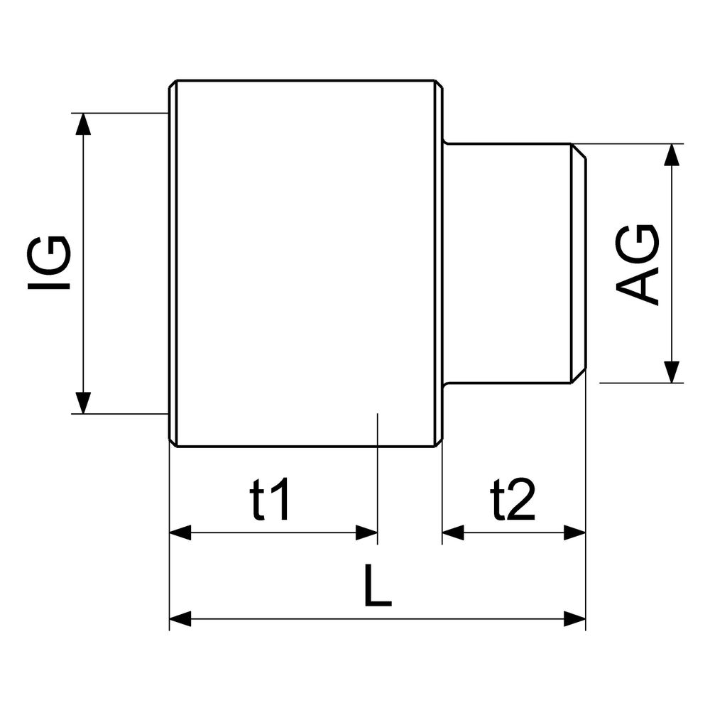 Schlösser Messing-Verlängerung, DN 15, 1/2" IG x 3/8" AG, Messing verchromt... SCHLOESSER-0018421550001 4044997127537 (Abb. 2)