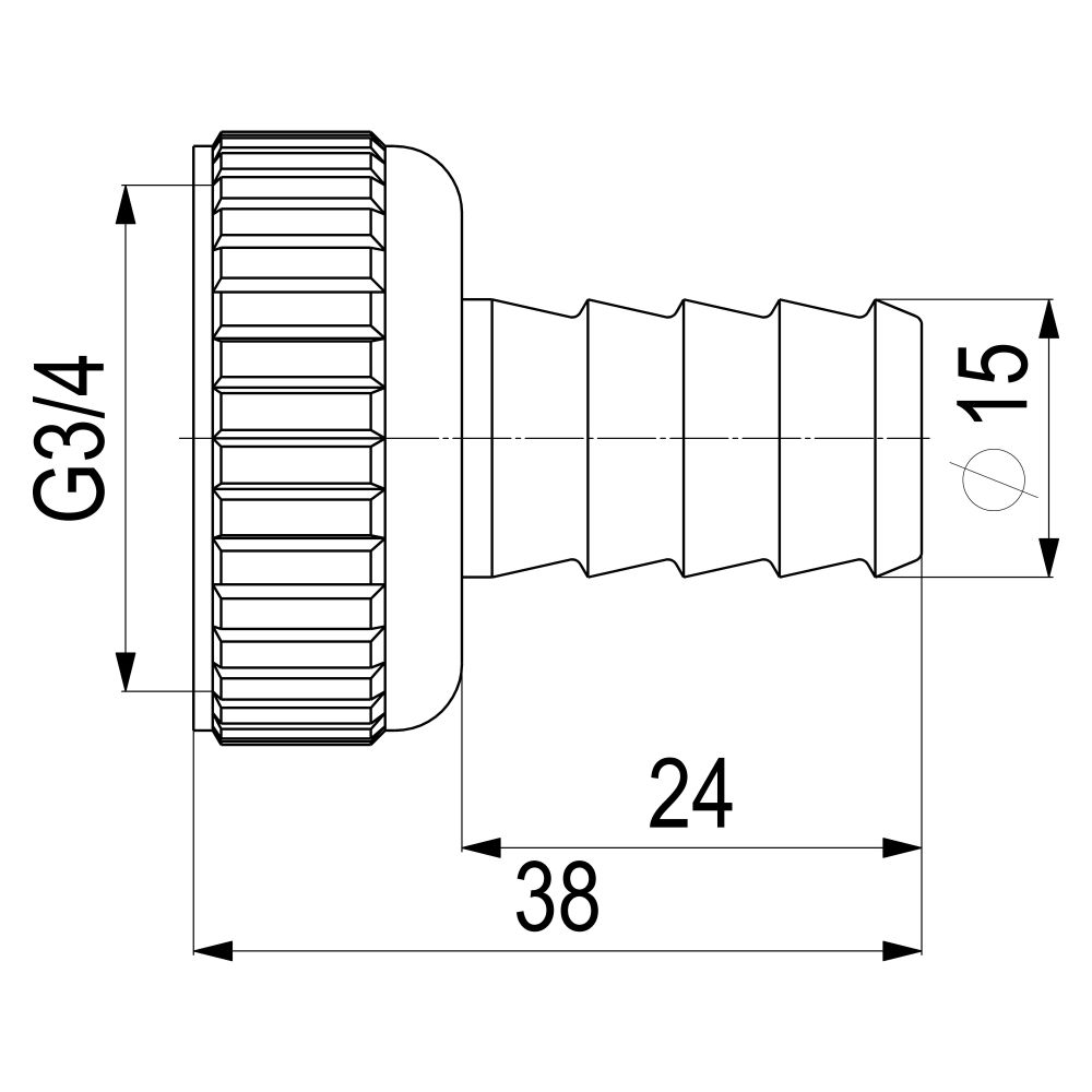 Schlösser Schlauchverschraubung, zweiteilig, DN 15, 1/2", Polyamid, Grau... SCHLOESSER-0018481500001 4044997127759 (Abb. 2)