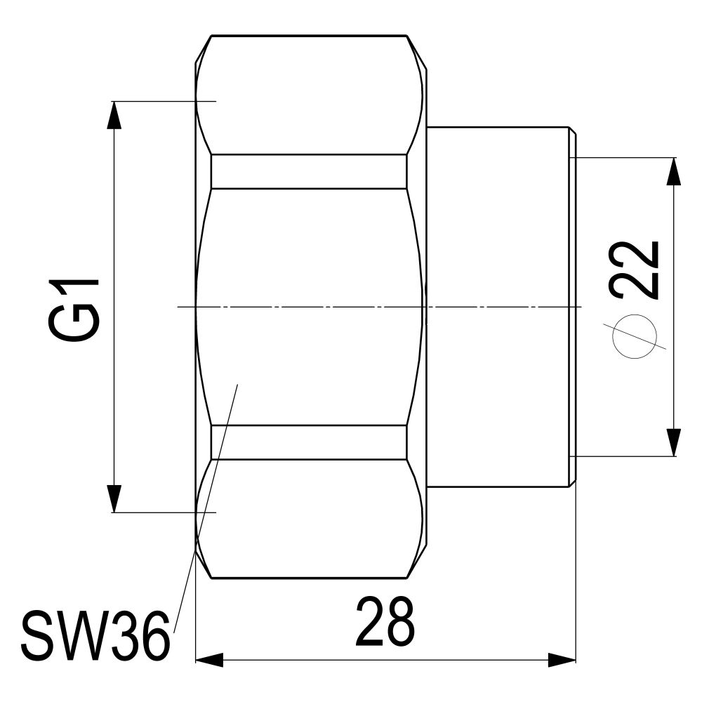 Schlösser Anschlussverschraubung für Kupferrohre, konisch-dichtend, DN 22, 1"... SCHLOESSER-0018512200001 4044997128015 (Abb. 2)