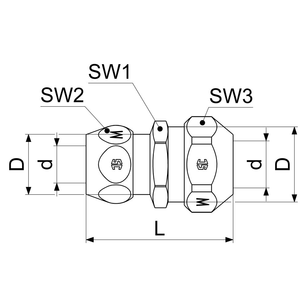 Schlösser Doppel-Quetschverschraubung mit Reduziernippel, DN 10, 1/2" x 12mm,... SCHLOESSER-0018881510001 4044997131411 (Abb. 2)