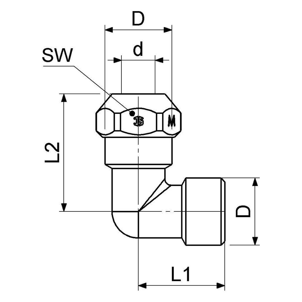 Schlösser Winkel mit 1 Quetschverschraubung, DN 10, 1/2" x 1/2" x 10mm, verch... SCHLOESSER-0018921510001 4044997131602 (Abb. 2)
