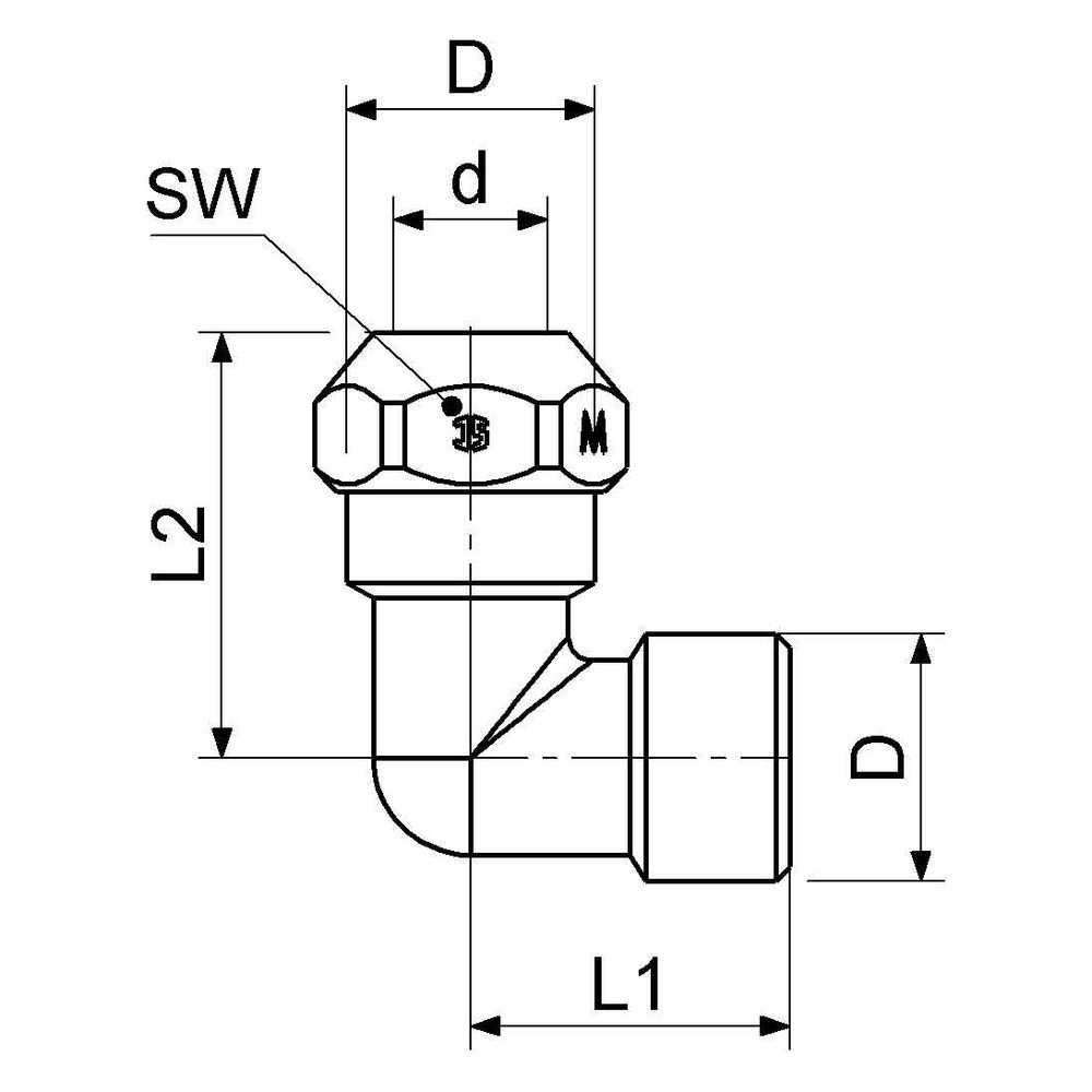 Schlösser Winkel mit 1 Quetschverschraubung, DN 12, 1/2" x 1/2" x 12mm, verch... SCHLOESSER-0018921512001 4044997131619 (Abb. 2)